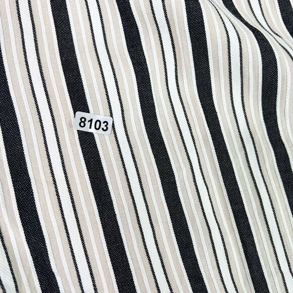 Express Paperbag Dress Pants Womens 16R Tan Stripe Ankle High Rise New Preppy - Picture 12 of 12